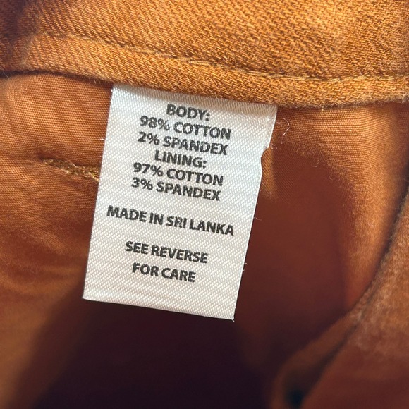 Spartina 449 Rust Orange Denim Cropped Flare Frayed Hem 6 Boho Festival Retro - Picture 7 of 13